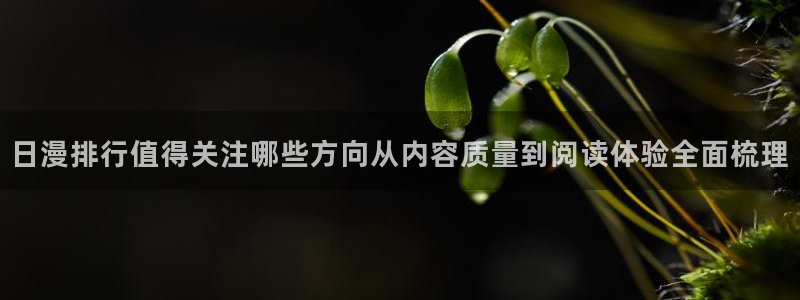漫蛙漫画作品动态:日漫排行值得关注哪些方向从内容质量到阅读体验全面梳理